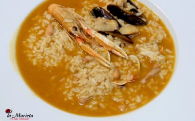 Restaurante La Marieta, Mollet del Vallès,Barcelona, arroz caldoso a la marinera