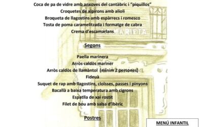 Menú Nadal 2021, Menú de Navidad, restaurant la Marieta de Mollet del Vallès, Barcelona